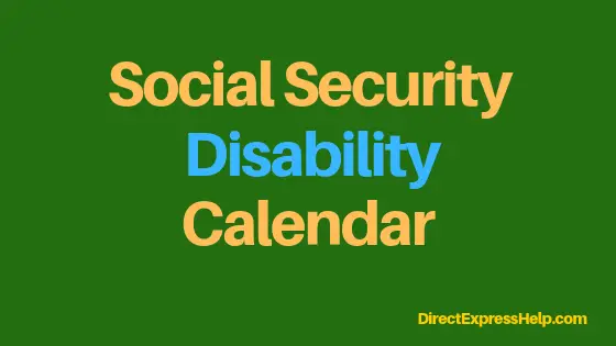 "Social Security Disability Calendar"